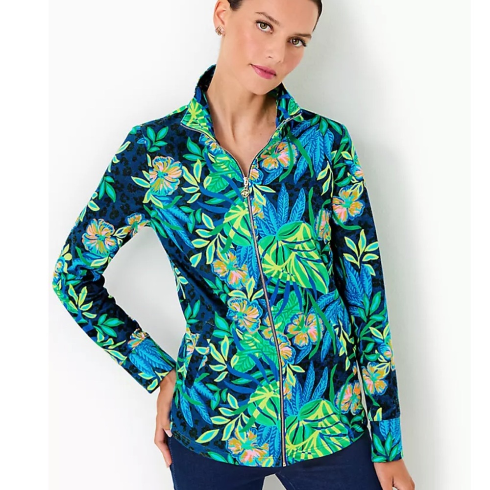 NWT Lilly Pulitzer Leona UPF 50 Zip up Jacket size xs